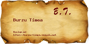 Burzu Tímea névjegykártya